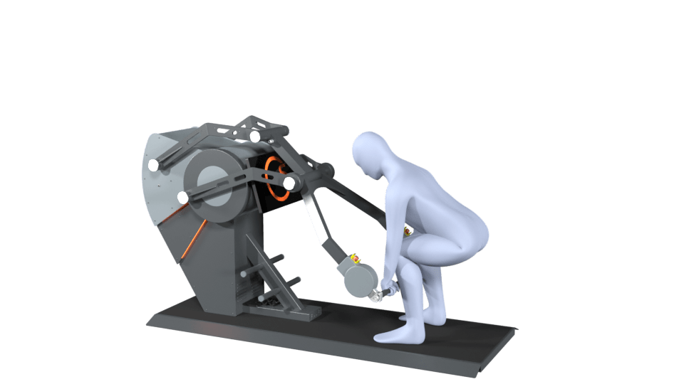 3D-Modell einer Person führt die Übung Kreuzheben auf einem Sparkfield Core Fitnessgerät aus, das die Vielseitigkeit und Funktionalität der Geräte für ein umfassendes Ganzkörpertraining demonstriert.